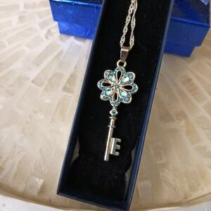 Key To My Heart Sterling Silver Pendant Necklace